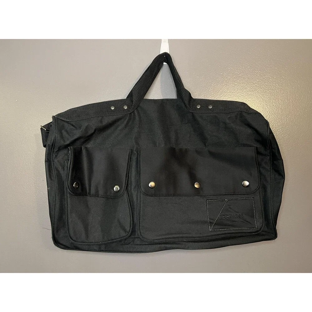 Rocawear Black Duffel Bag Large Travel Gym Weekender Tote Neon Green Lining
